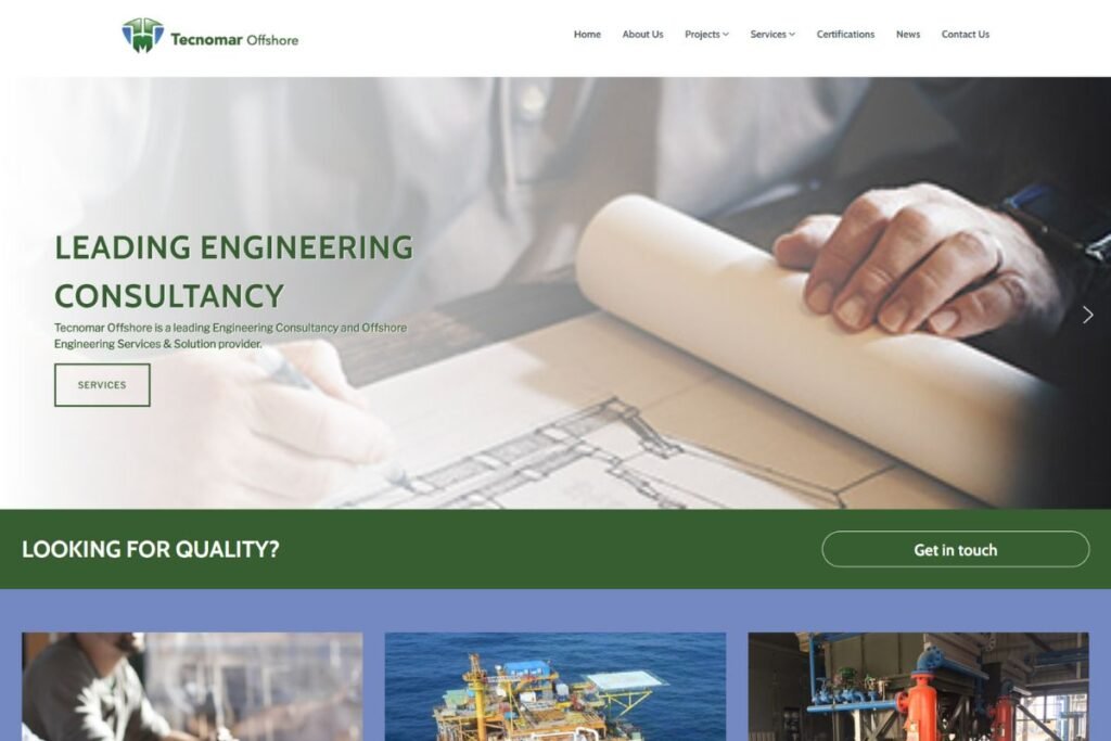 Website Design Portfolio Tecomar Offshore